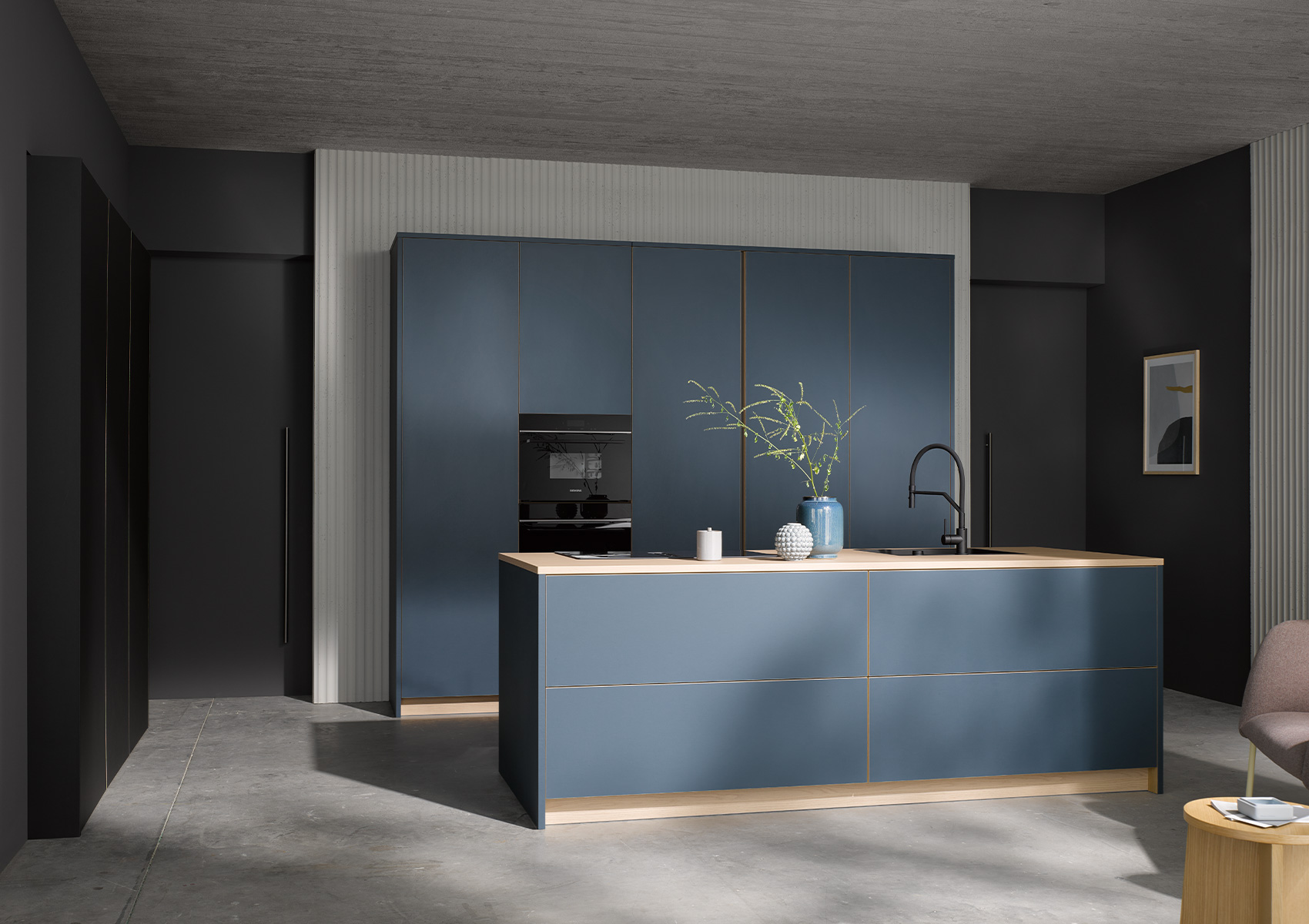 Cocina Häcker systemat AV 7080 en azul humo