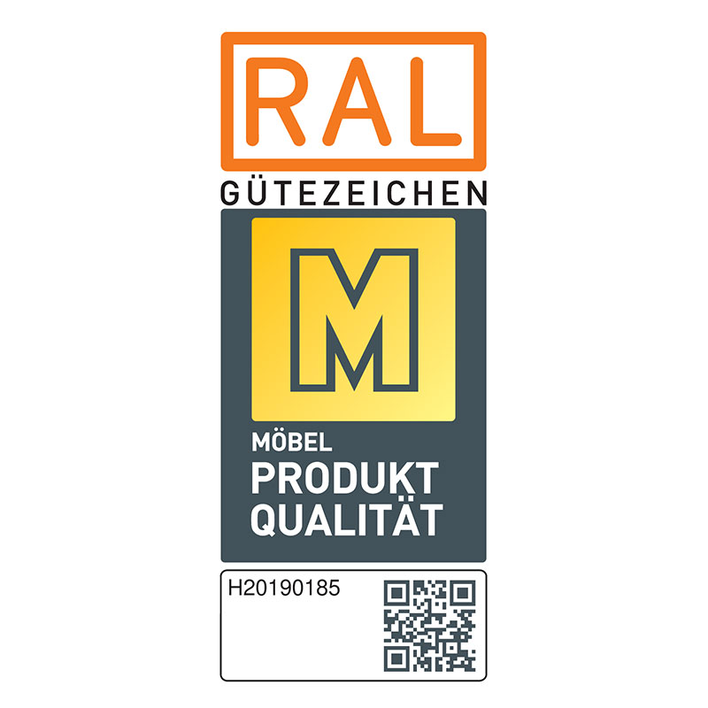Sello Goldenes M de la Deutsche Gütegemeinschaft Möbel